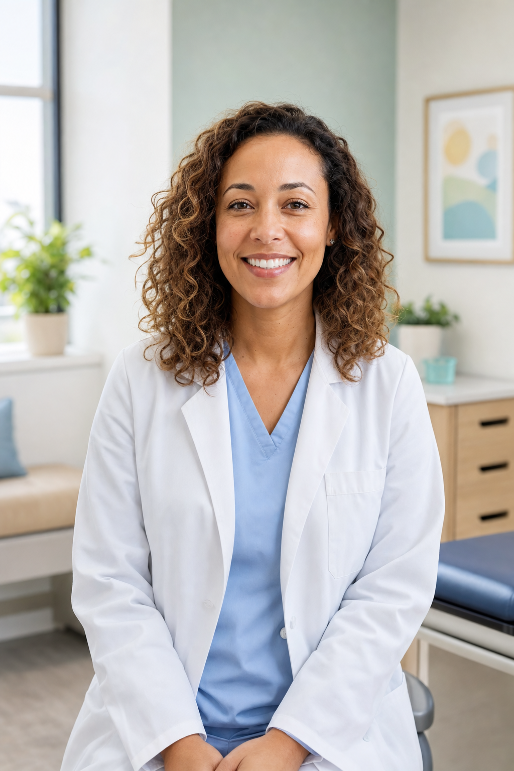 Professional portrait of Dr. Maya Collins